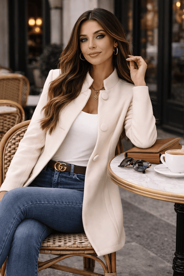 MARISE | WOMEN'S MINIMALIST SLIM-FIT ELEGANT LONG COAT
