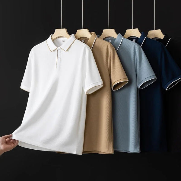 MEN'S SHORT SLEEVE PERFORMANCE KNIT POLO SUMMER SHIRT - Zarino Newstyle