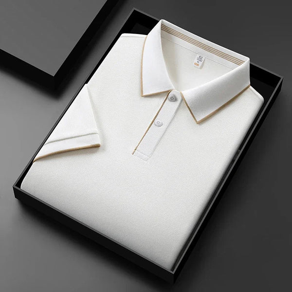 MEN'S SHORT SLEEVE PERFORMANCE KNIT POLO SUMMER SHIRT