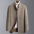 ALDEN | MEN'S TEXTURED STAND-COLLAR JACKET, BUTTON-FRONT SMART-CASUAL WINTER COAT - Zarino Newstyle