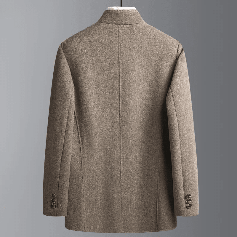 ALDEN | MEN'S TEXTURED STAND-COLLAR JACKET, BUTTON-FRONT SMART-CASUAL WINTER COAT - Zarino Newstyle