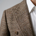 BENNETT | MEN'S DOUBLE-BREASTED CHECK BLAZER, SLIM FIT STRUCTURED LAPEL SMART-CASUAL JACKET - Zarino Newstyle