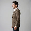 BENNETT | MEN'S DOUBLE-BREASTED CHECK BLAZER, SLIM FIT STRUCTURED LAPEL SMART-CASUAL JACKET - Zarino Newstyle
