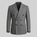 BENNETT | MEN'S DOUBLE-BREASTED CHECK BLAZER, SLIM FIT STRUCTURED LAPEL SMART-CASUAL JACKET - Zarino Newstyle