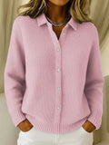 BLYTHE | WOMEN'S BUTTON-FRONT KNIT CARDIGAN, TEXTURED RELAXED FIT SWEATER - Zarino Newstyle
