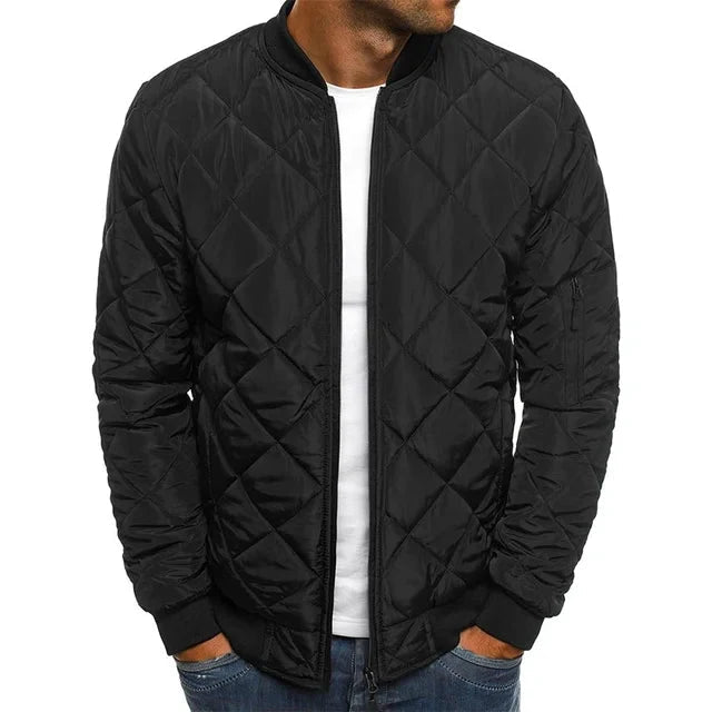 BRIXTON | MEN'S QUILTED BOMBER JACKET, LIGHTWEIGHT ZIP-UP SPRING OUTERWEAR - Zarino Newstyle