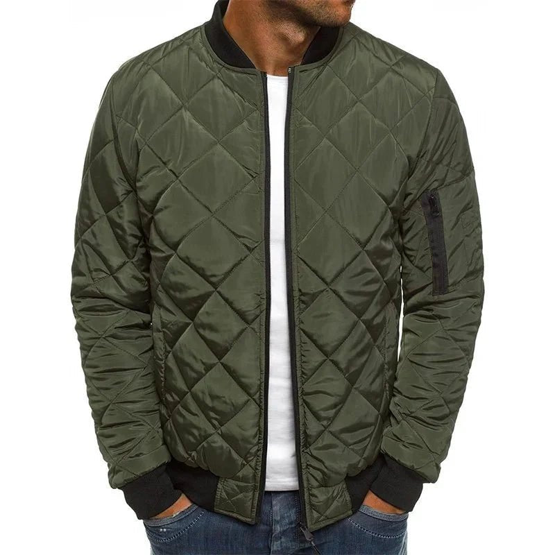 BRIXTON | MEN'S QUILTED BOMBER JACKET, LIGHTWEIGHT ZIP-UP SPRING OUTERWEAR - Zarino Newstyle