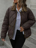 CELINE | WOMEN'S DIAMOND-QUILTED PADDED JACKET, RELAXED FIT INSULATED WINTER COAT - Zarino Newstyle