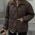 CELINE | WOMEN'S DIAMOND-QUILTED PADDED JACKET, RELAXED FIT INSULATED WINTER COAT - Zarino Newstyle