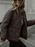 CELINE | WOMEN'S DIAMOND-QUILTED PADDED JACKET, RELAXED FIT INSULATED WINTER COAT - Zarino Newstyle