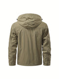 COLTER | MEN'S MULTI-POCKET CARGO JACKET, HOODED UTILITY OUTDOOR JACKET – KHAKI - Zarino Newstyle