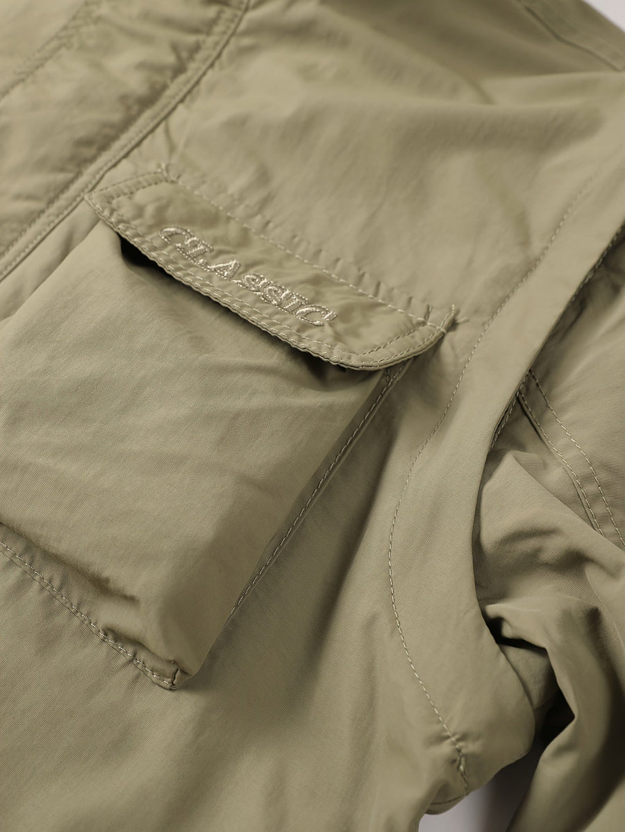 COLTER | MEN'S MULTI-POCKET CARGO JACKET, HOODED UTILITY OUTDOOR JACKET – KHAKI - Zarino Newstyle