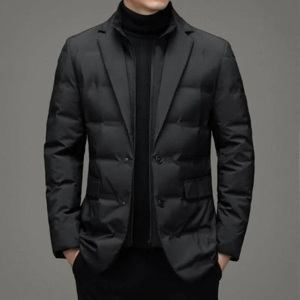 DECLAN | MEN'S QUILTED PUFFER BLAZER, INSULATED TAILORED WINTER JACKET - Zarino Newstyle