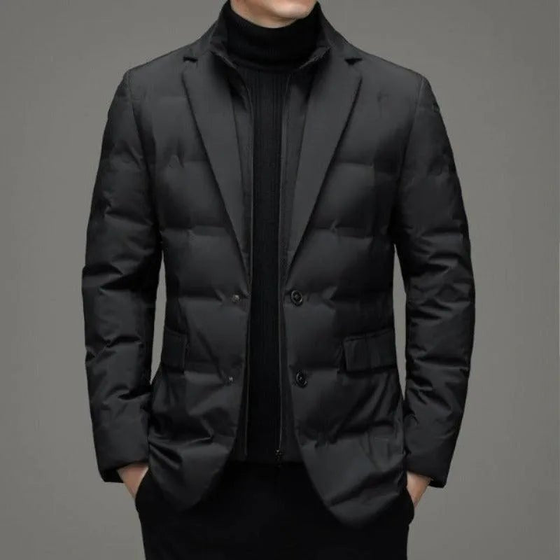 DECLAN | MEN'S QUILTED PUFFER BLAZER, INSULATED TAILORED WINTER JACKET - Zarino Newstyle