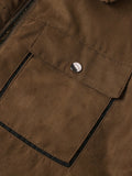 DESMOND | MEN'S FLEECE-LINED WINTER JACKET, CLASSIC FULL-ZIP CASUAL COAT – BROWN - Zarino Newstyle