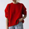 ELIANNE | WOMEN'S ELEGANT CASHMERE CREW NECK SWEATER, OVERSIZED LONG-SLEEVE KNITWEAR - Zarino Newstyle