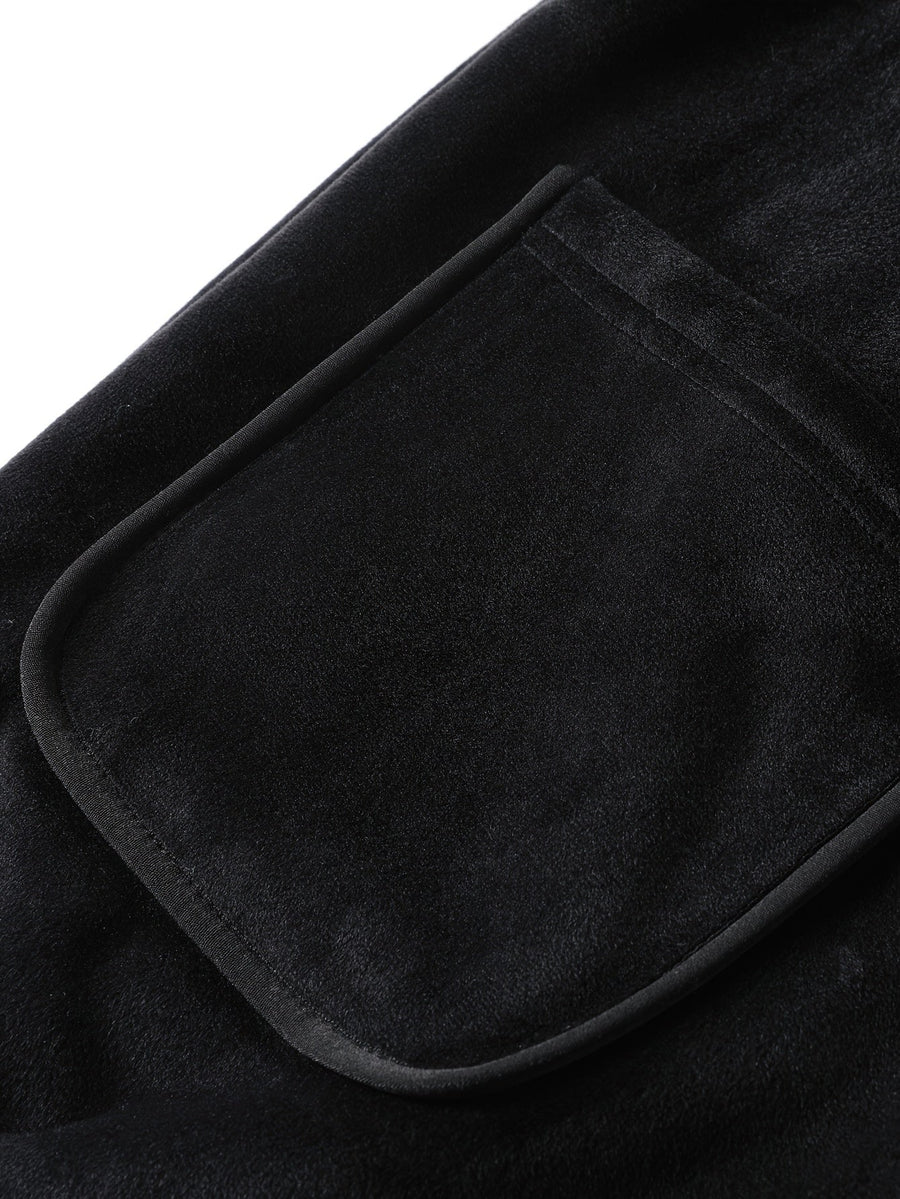 EVERETT | MEN'S SHERPA-LINED UTILITY VEST, SLEEVELESS FAUX LEATHER WINTER LAYER – BLACK - Zarino Newstyle