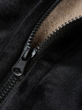 EVERETT | MEN'S SHERPA-LINED UTILITY VEST, SLEEVELESS FAUX LEATHER WINTER LAYER – BLACK - Zarino Newstyle