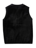 EVERETT | MEN'S SHERPA-LINED UTILITY VEST, SLEEVELESS FAUX LEATHER WINTER LAYER – BLACK - Zarino Newstyle