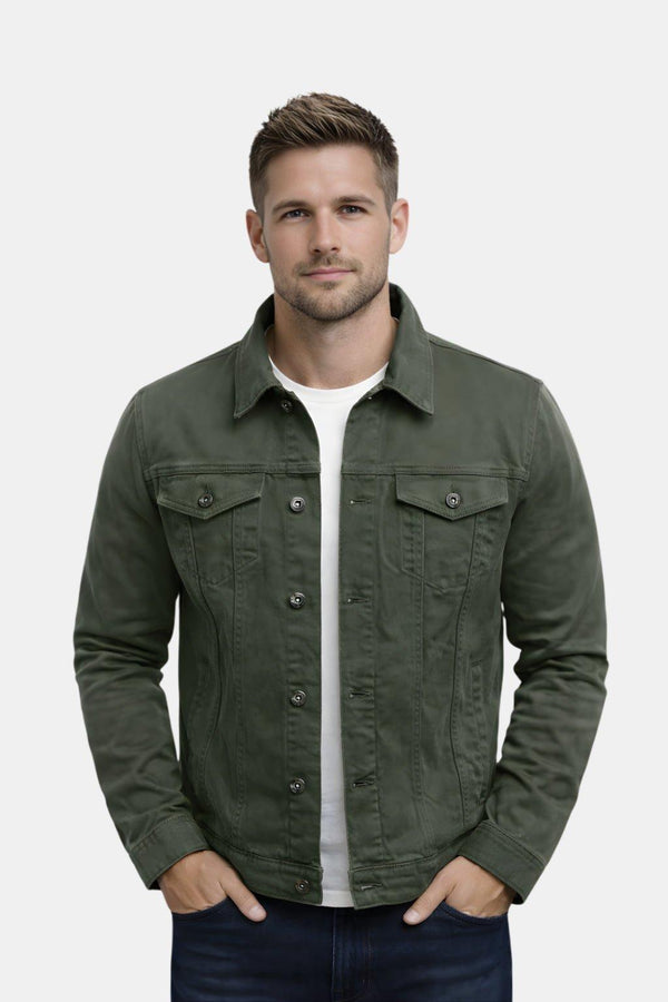 GIDEON | MEN'S CLASSIC DENIM JACKET, LIGHTWEIGHT BUTTON-UP SPRING OUTERWEAR - Zarino Newstyle