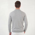 GRAYSON | MEN'S SLIM-FIT LONG-SLEEVE POLO SHIRT, LIGHTWEIGHT KNIT SMART-CASUAL TOP – GREY - Zarino Newstyle