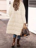 GREER | WOMEN'S REVERSIBLE LONG PUFFER COAT, SHERPA-LINED HOODED WINTER JACKET – BEIGE - Zarino Newstyle