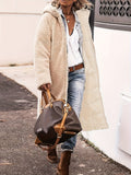 GREER | WOMEN'S REVERSIBLE LONG PUFFER COAT, SHERPA-LINED HOODED WINTER JACKET – BEIGE - Zarino Newstyle
