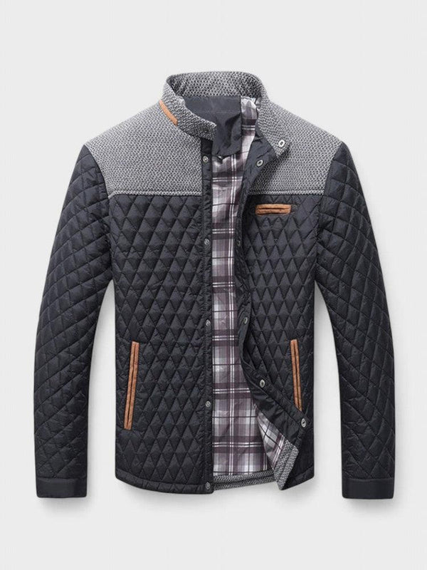 LEONARD | MEN'S QUILTED TRAVEL JACKET, WARM ZIP-UP SPRING OUTERWEAR