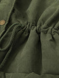 MARIBEL | WOMEN'S FAUX FUR COLLAR MID-LENGTH PARKA, DRAWSTRING WAIST WINTER COAT - Zarino Newstyle