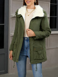 MARIBEL | WOMEN'S FAUX FUR COLLAR MID-LENGTH PARKA, DRAWSTRING WAIST WINTER COAT - Zarino Newstyle