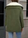 MARIBEL | WOMEN'S FAUX FUR COLLAR MID-LENGTH PARKA, DRAWSTRING WAIST WINTER COAT - Zarino Newstyle