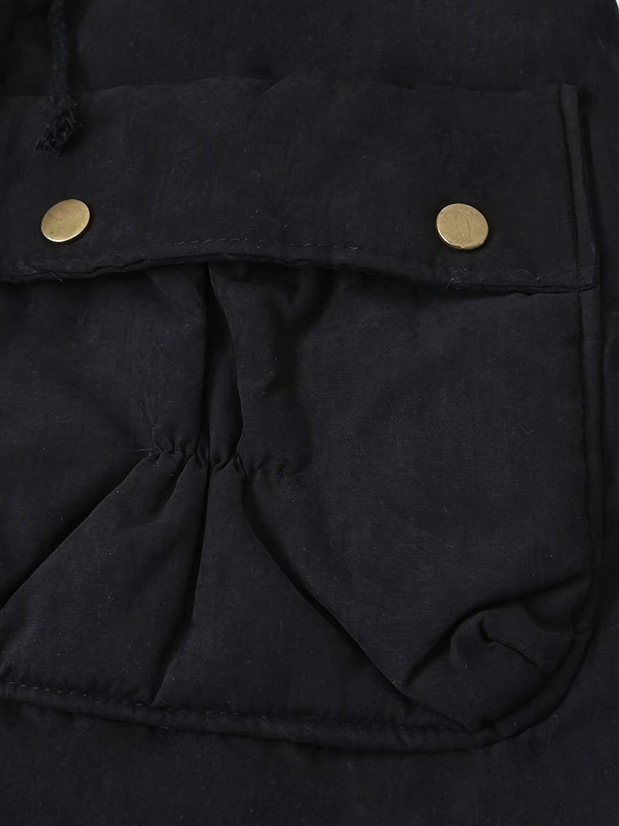 MARIBEL | WOMEN'S FAUX FUR COLLAR MID-LENGTH PARKA, DRAWSTRING WAIST WINTER COAT - Zarino Newstyle