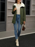 MARIBEL | WOMEN'S FAUX FUR COLLAR MID-LENGTH PARKA, DRAWSTRING WAIST WINTER COAT - Zarino Newstyle