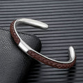 MEN'S BRAIDED CORD OPEN CUFF BRACELET - Zarino Newstyle