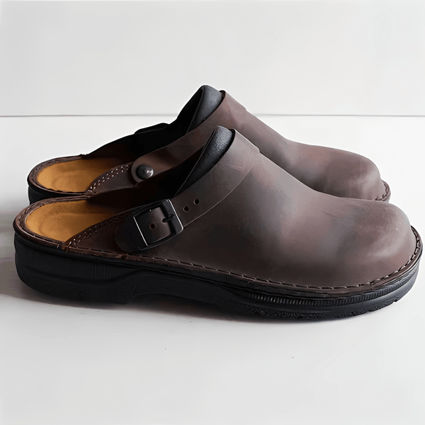 MEN'S BUCKLE STRAP SLIP-ON CLOG SUMMER SANDALS