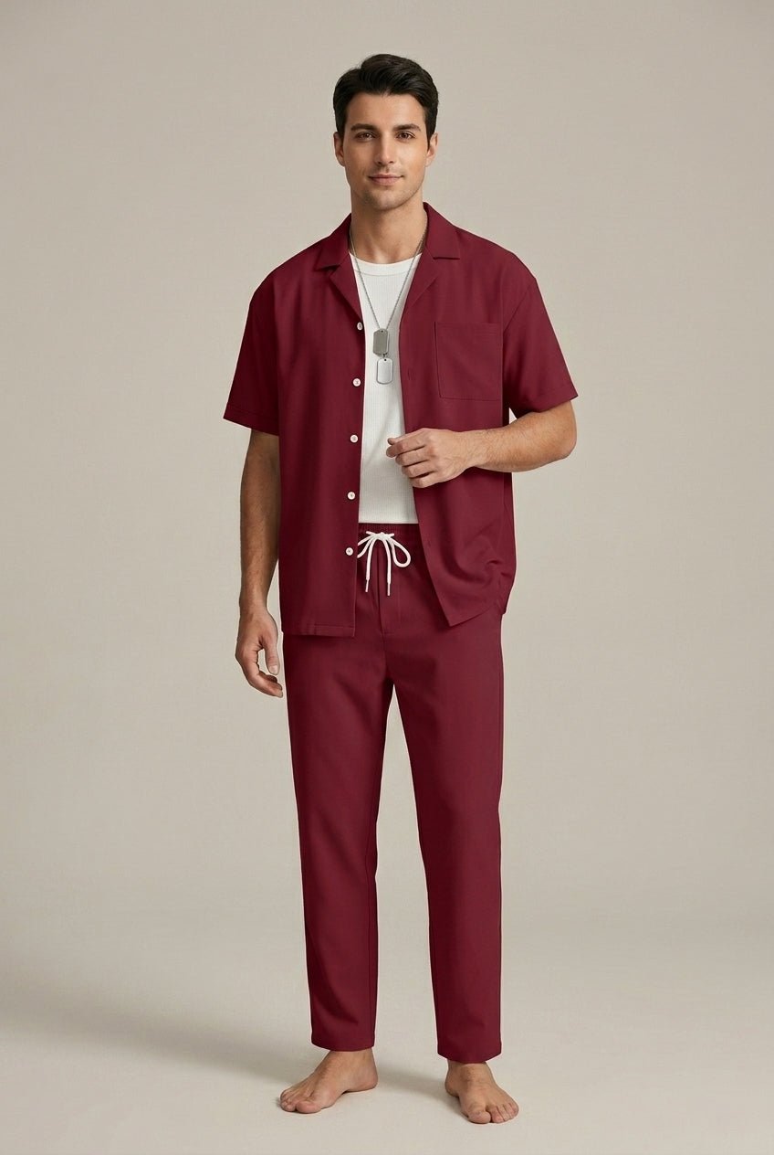 MEN'S BUTTON - UP SHIRT & TAILORED TROUSER SET - Zarino Newstyle