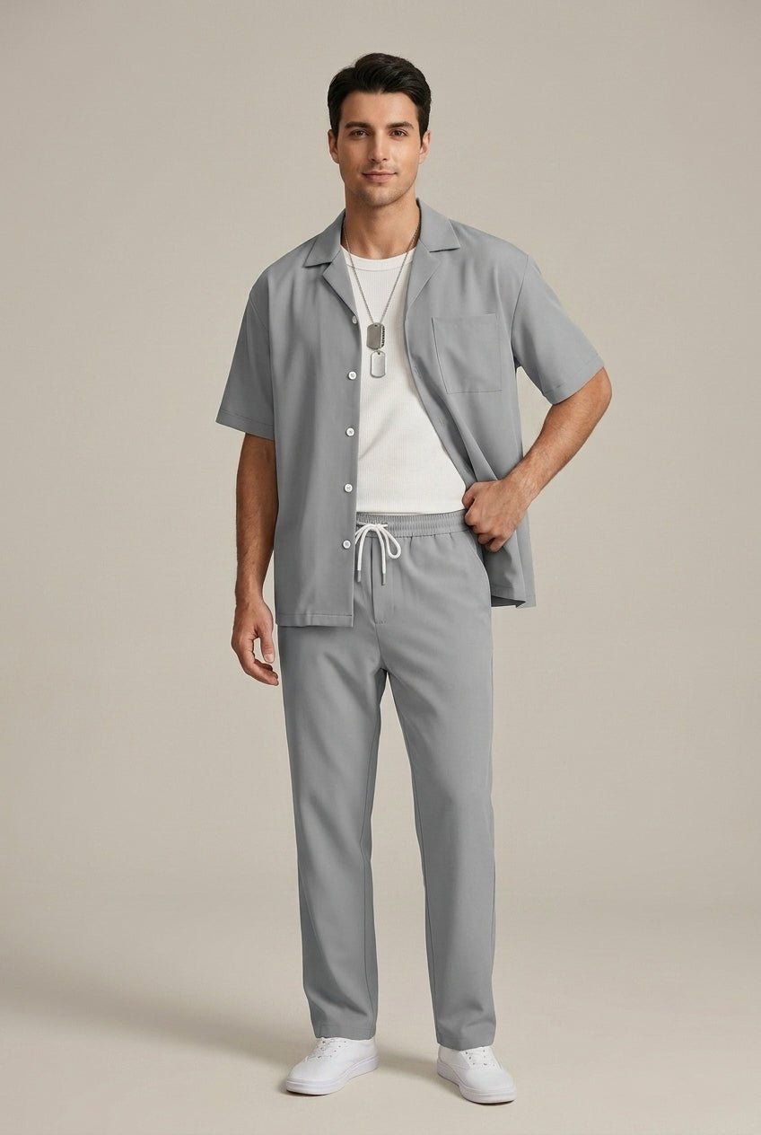 MEN'S BUTTON - UP SHIRT & TAILORED TROUSER SET - Zarino Newstyle