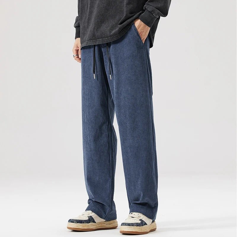 MEN'S CASUAL WIDE LEG CORDUROY PANTS - Zarino Newstyle