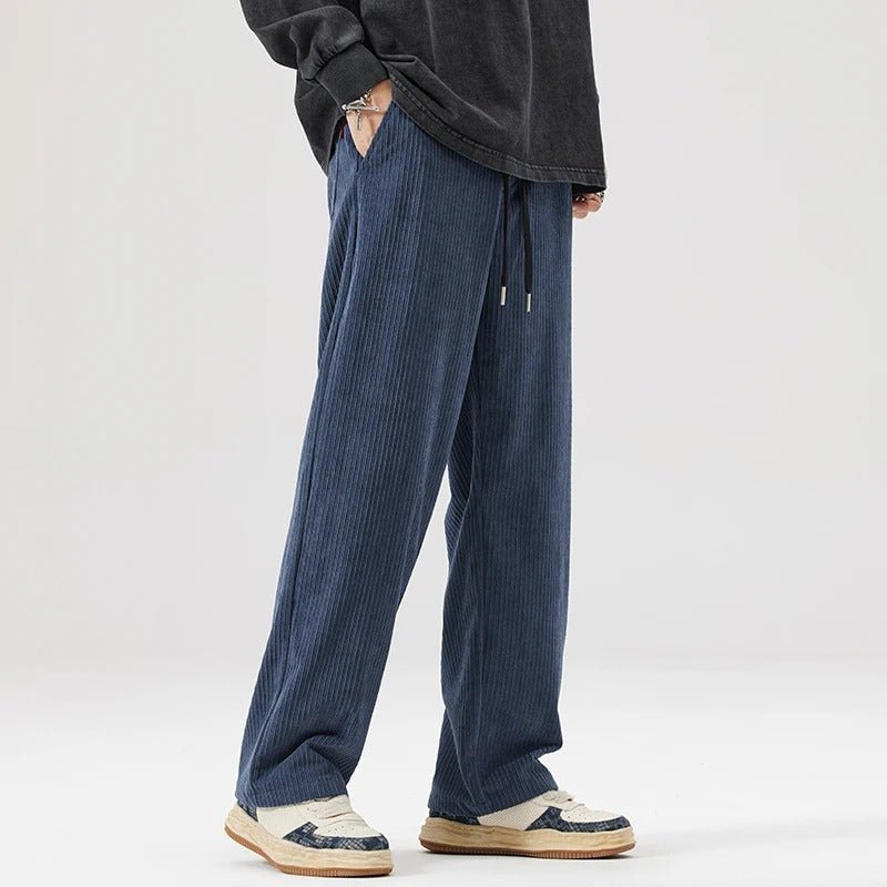 MEN'S CASUAL WIDE LEG CORDUROY PANTS - Zarino Newstyle