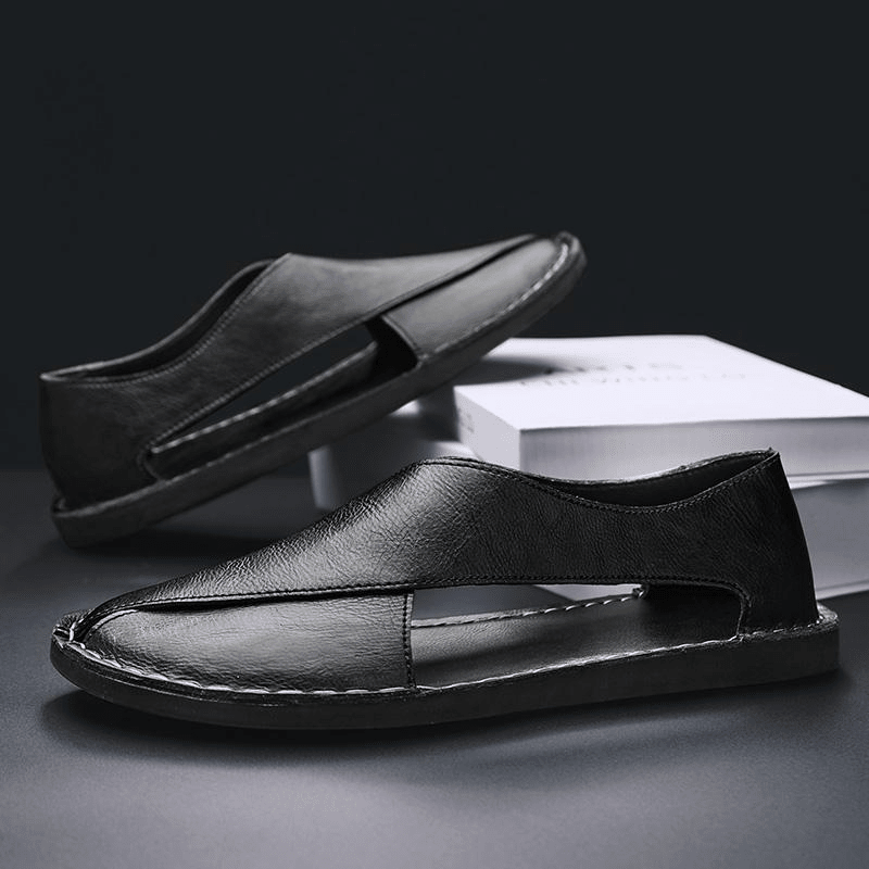 MEN'S CROSSOVER WRAP SLIP - ON SANDALS OPEN TOE CASUAL FLAT SHOES - Zarino Newstyle