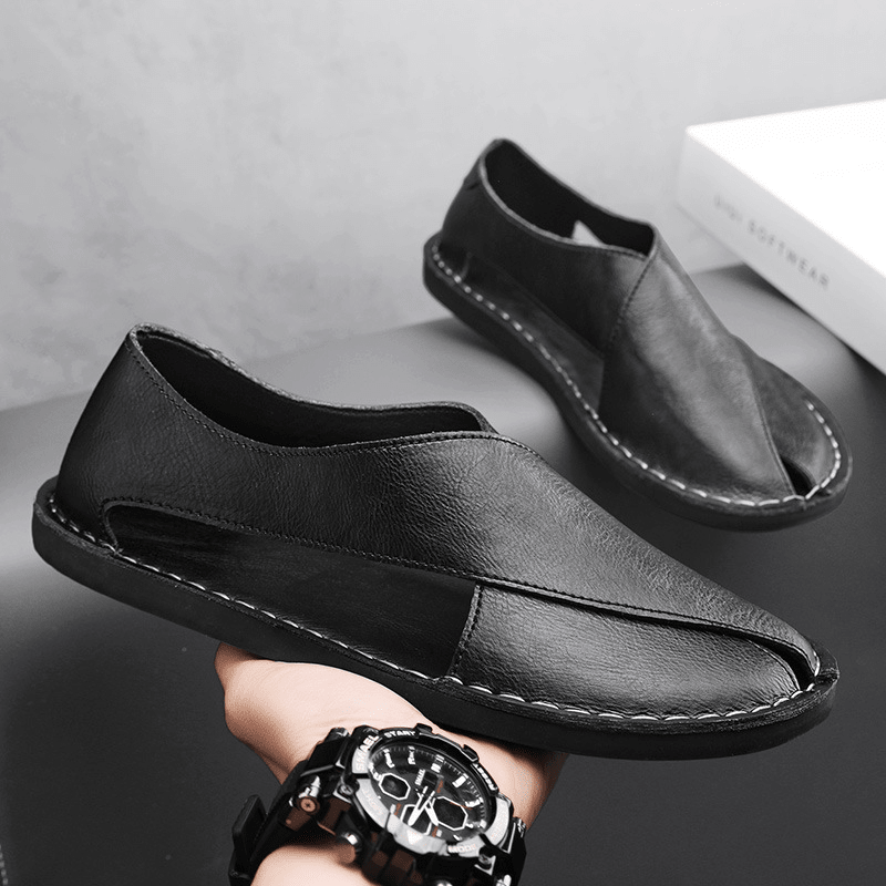 MEN'S CROSSOVER WRAP SLIP - ON SANDALS OPEN TOE CASUAL FLAT SHOES - Zarino Newstyle