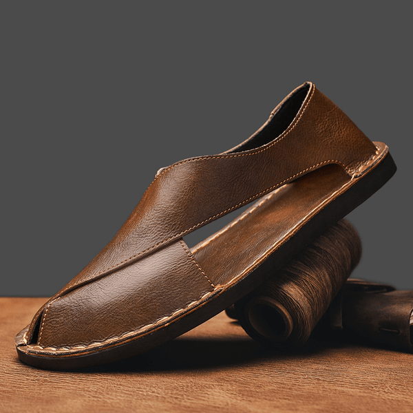 MEN'S CROSSOVER WRAP SLIP - ON SANDALS OPEN TOE CASUAL FLAT SHOES - Zarino Newstyle