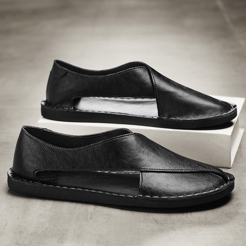 MEN'S CROSSOVER WRAP SLIP - ON SANDALS OPEN TOE CASUAL FLAT SHOES - Zarino Newstyle