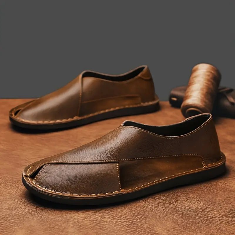 MEN'S CROSSOVER WRAP SLIP - ON SANDALS OPEN TOE CASUAL FLAT SHOES - Zarino Newstyle