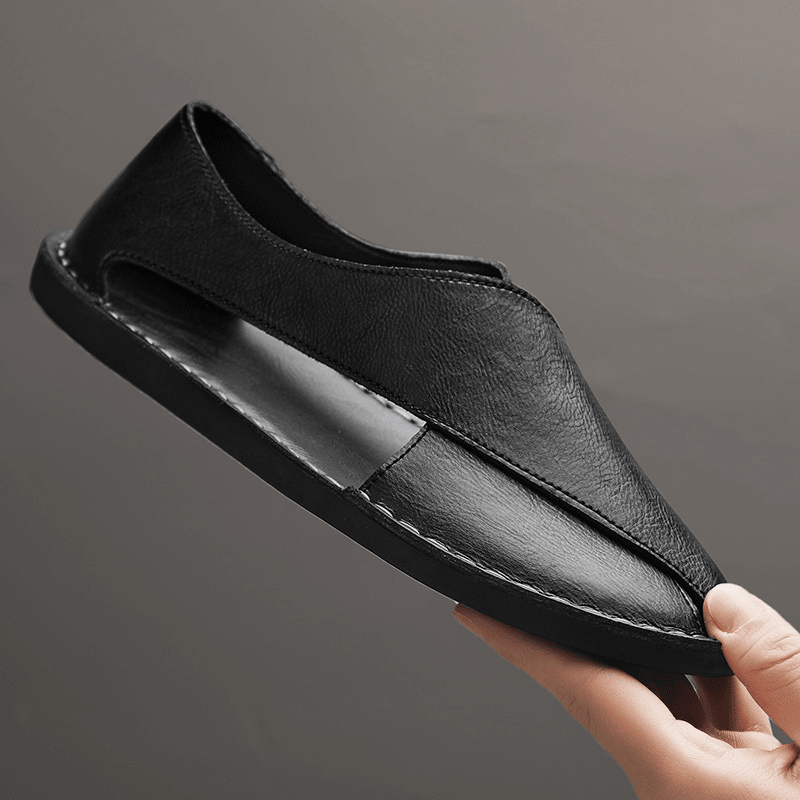 MEN'S CROSSOVER WRAP SLIP - ON SANDALS OPEN TOE CASUAL FLAT SHOES - Zarino Newstyle