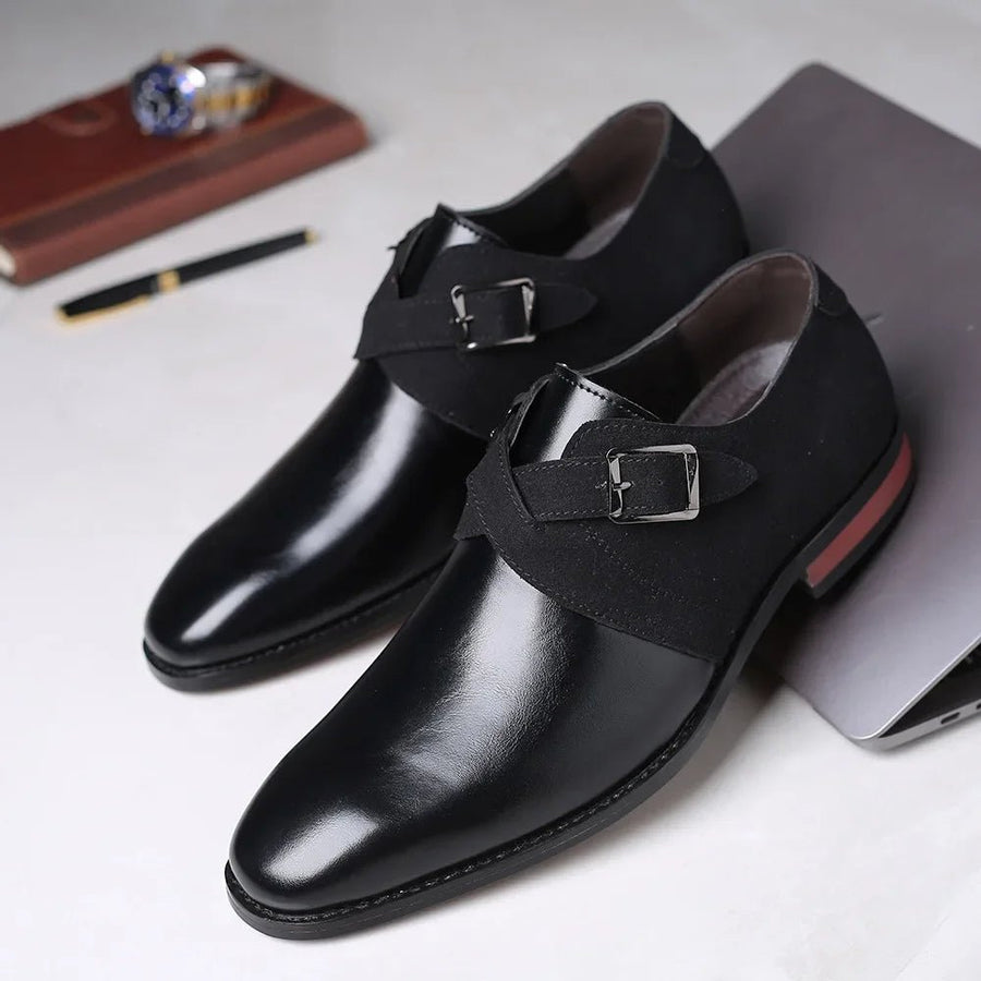 MEN'S DOUBLE BUCKLE MONK STRAP LOAFERS DRESS SHOES - Zarino Newstyle