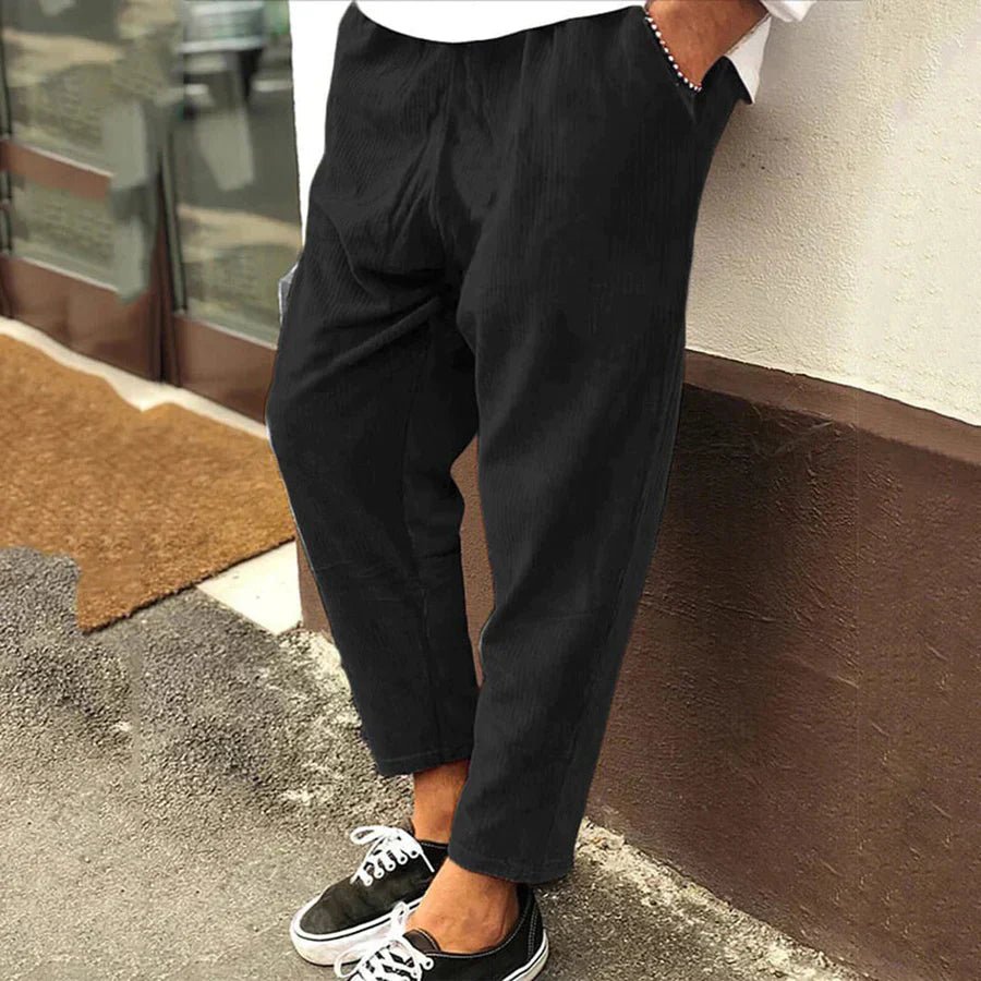 MEN'S ELASTIC WAIST STRAIGHT LEG SUMMER TROUSERS - Zarino Newstyle