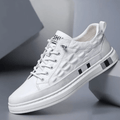 MEN'S EMBOSSED LOW - TOP LACE - UP STREET SNEAKERS - Zarino Newstyle
