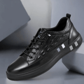 MEN'S EMBOSSED LOW - TOP LACE - UP STREET SNEAKERS - Zarino Newstyle