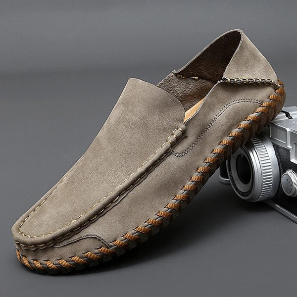 MEN'S HANDMADE SUEDE SLIP - ON SUMMER LOAFERS - Zarino Newstyle